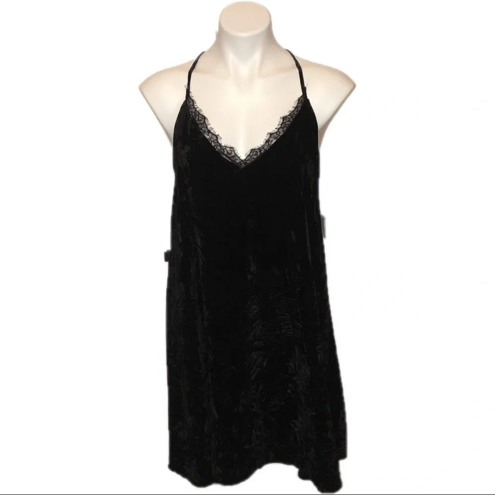 French Connection FCUK Lorraine Velvet Slip Dress